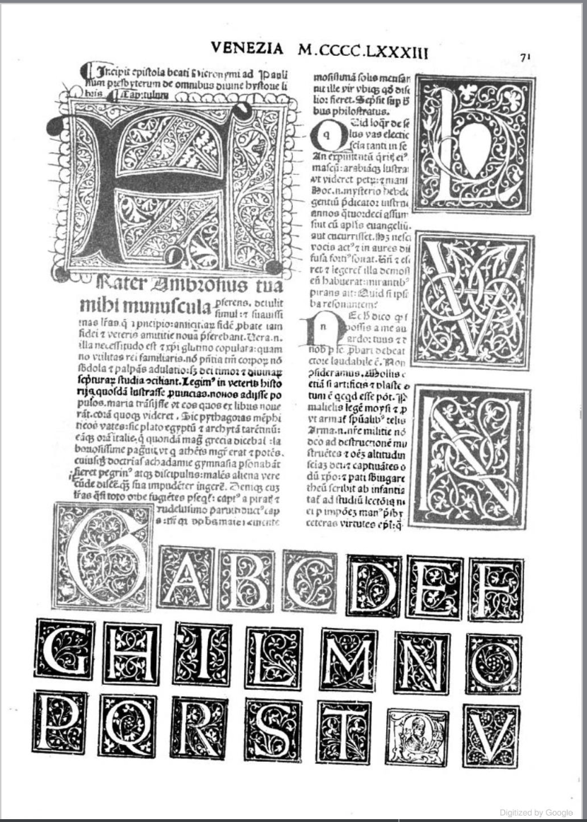 Early Venetian Printing, 1895